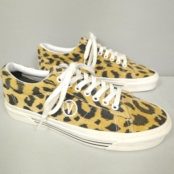 Vans Shoes - Vans Leopard Shoes Women Size 10 Tan Black Sid DX Anaheim Factory Low